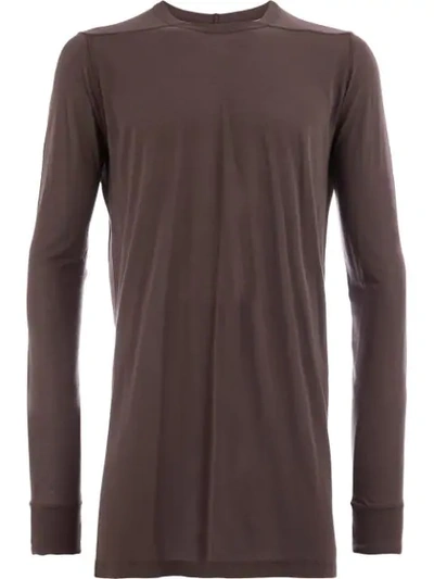 Rick Owens Oversized T-shirt - Brown In Brown