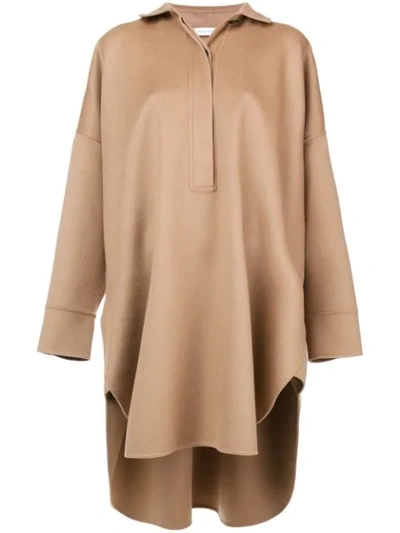 Jil Sander Oversized Cape Coat In Neutrals