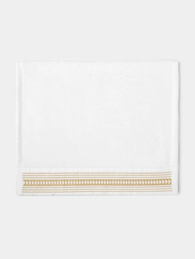 Loretta Caponi Arrows Embroidered Cotton Hand Towel In Multi