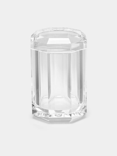 Decor Walther Cut Crystal Lidded Jar In Transparent