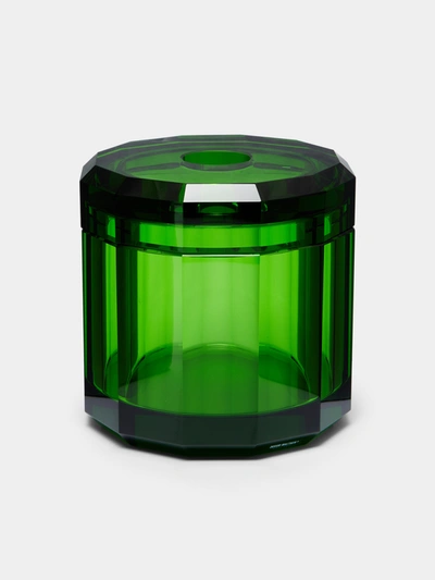 Decor Walther Cut Crystal Tissue Box In Green