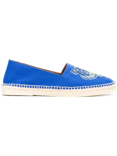 Kenzo Tiger Embroidered Espadrilles - Blue