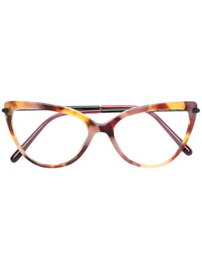 Dolce & Gabbana Cat-eyed Frame Glasses In Brown