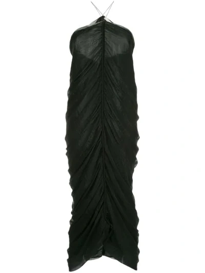 Tiko Paksa Halterneck Draped Midi Dress - Black