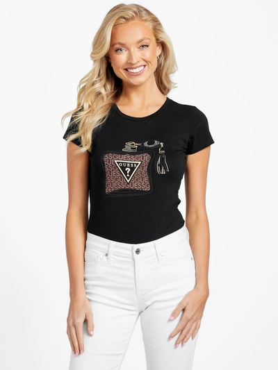 Guess Factory Mel Tee In Black