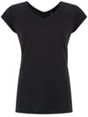 Lygia & Nanny Plain V-neck T-shirt In Black