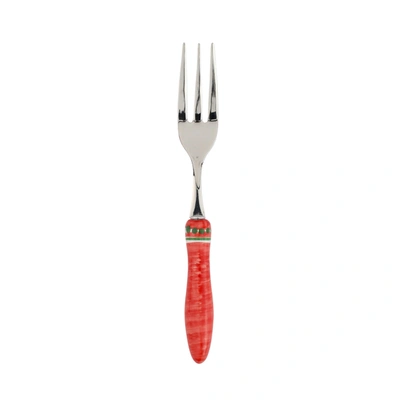 Vietri Positano Red And Green Serving Fork