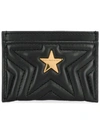 Stella Mccartney Star Faux Leather Card Case In Black
