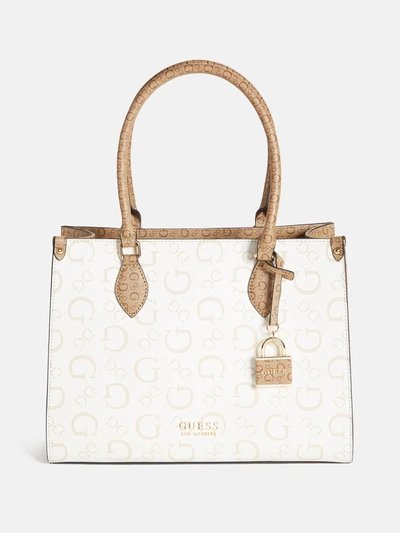Guess Factory Oak Park Logo Carryall In White