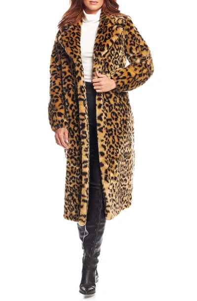 Donna Salyers Fabulous-furs Roam Free Leopard Print Faux Fur Coat In Multi