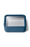 Caraway 10-cup Glass Food Storage Container In Navy