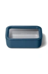 Caraway 6.6-cup Glass Food Storage Container In Navy