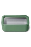 Caraway 6.6-cup Glass Food Storage Container In Sage