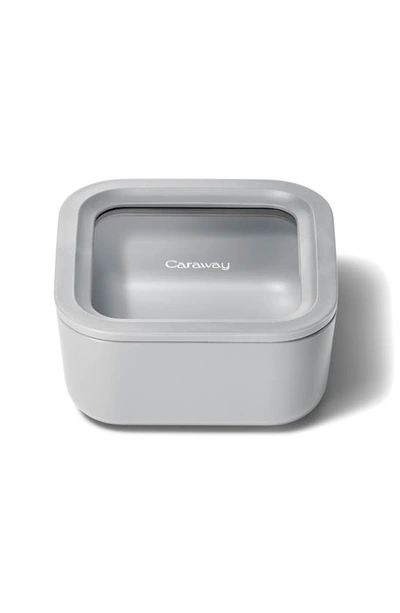 Caraway 4.4-cup Glass Food Storage Container In Gray