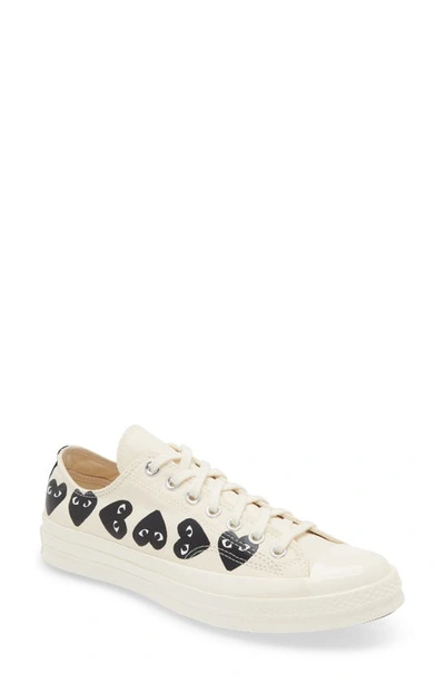 Comme Des Garçons Cdg Play X Converse Women's Chuck Taylor All Star Heart Low-top Sneakers In White