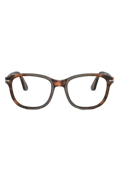 Persol 53mm Pillow Optical Glasses In Dark Brown