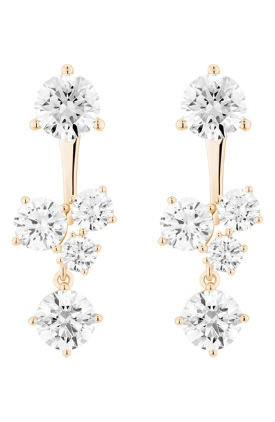 Lightbox 3.29-carat Lab Created Diamond Cluster Earring Enhancer In 14k Yellow Gold