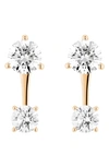 Lightbox 1-carat Lab Created Diamond Solitaire Earring Enhancers In 14k Yellow Gold