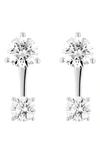 Lightbox 1-carat Lab Created Diamond Solitaire Earring Enhancers In 14k White Gold