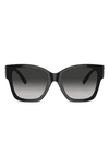 Tiffany & Co 54mm Gradient Square Sunglasses In Black