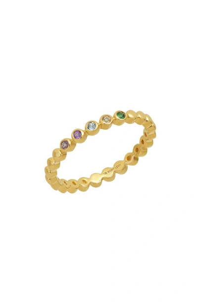 Bony Levy 14k Gold Semiprecious Stacking Ring In Yellow Gold/ Mixed Stone