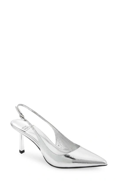 Jeffrey Campbell Gambol Slingback Pointed Toe Pump In Silver