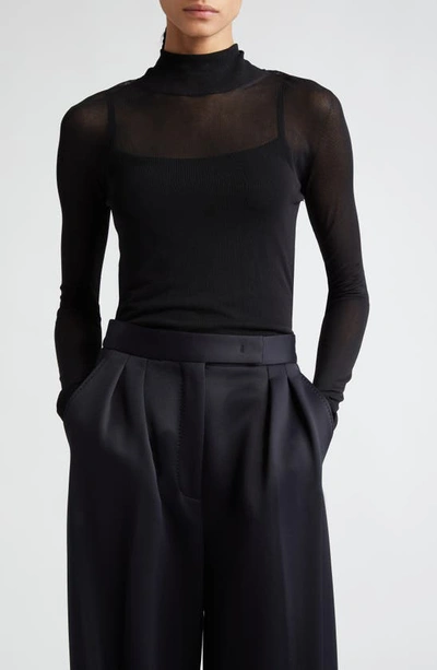 Max Mara Fatuo Semisheer Turtleneck Sweater