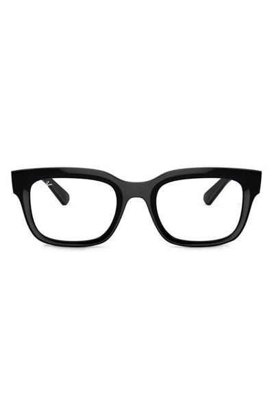 Ray Ban Chad 54mm Rectangular Optical Glasses In Black