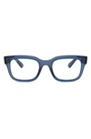 Ray Ban Chad 54mm Rectangular Optical Glasses In Dark Blue