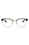 Ray Ban 54mm Irregular Optical Glasses In Black
