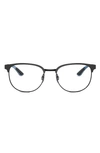 Ray Ban 54mm Irregular Optical Glasses In Matte Black