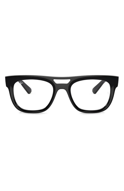Ray Ban Phil 54mm Square Optical Glasses In Black