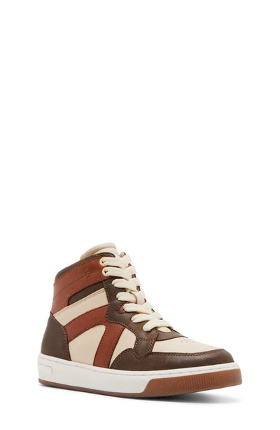 Steve Madden Kids' Krane High Top Sneaker In Brown Multi