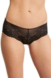 Natori Refresh Girl Mesh & Lace Briefs In Black