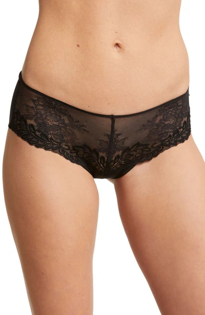 Natori Refresh Girl Mesh & Lace Briefs In Black