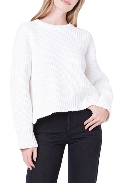 English Factory Oversize Rib Sweater In White