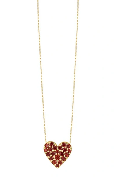 Bony Levy Blc 14k Gold Garnet Heart Pendant Necklace In 14k Yellow Gold