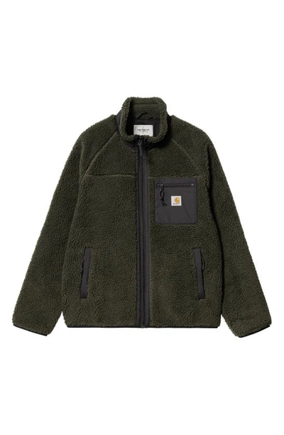 Carhartt Prentis Camo Fleece Jacket In Cypress / Black
