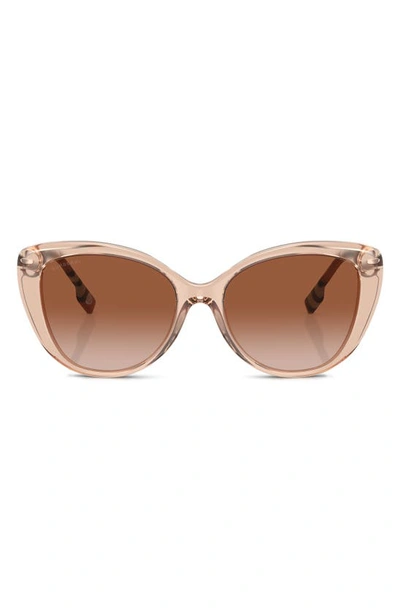 Burberry 54mm Gradient Cat Eye Sunglasses In Peach