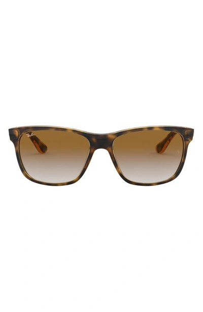Ray Ban Ray-ban 'wayfarer' 58mm Aviator Sunglasses In Havana/ Brown Gradient