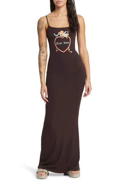 Boys Lie Head Over Heals Rib Maxi Dress In Black | ModeSens