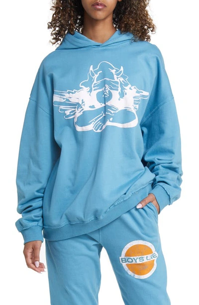 Boys Lie Pamela Fleece Graphic Hoodie In Blue