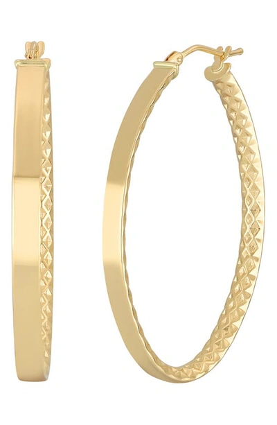 Bony Levy Liora 14k Gold Textured Hoop Earrings In 14k Yellow Gold