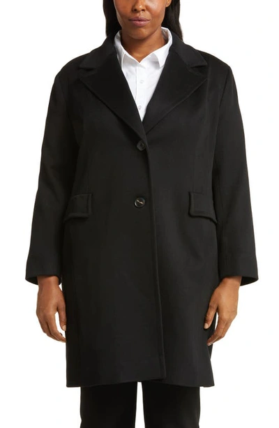 Fleurette Reed Wool Coat In Black