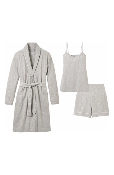 Petite Plume The Must Have 3-piece Cotton Maternity Set In Grey