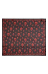 Alexander Mcqueen Skull Silk Scarf In Black