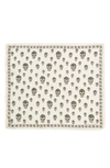 Alexander Mcqueen Skull Silk Scarf In Ivory/ Black