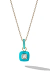 Cast The Brilliant Diamond Pendant Necklace In Turquoise