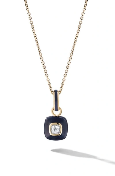 Cast The Brilliant Diamond Pendant Necklace In Navy