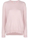 Pringle Of Scotland Classic Long-sleeve Sweater In Pink